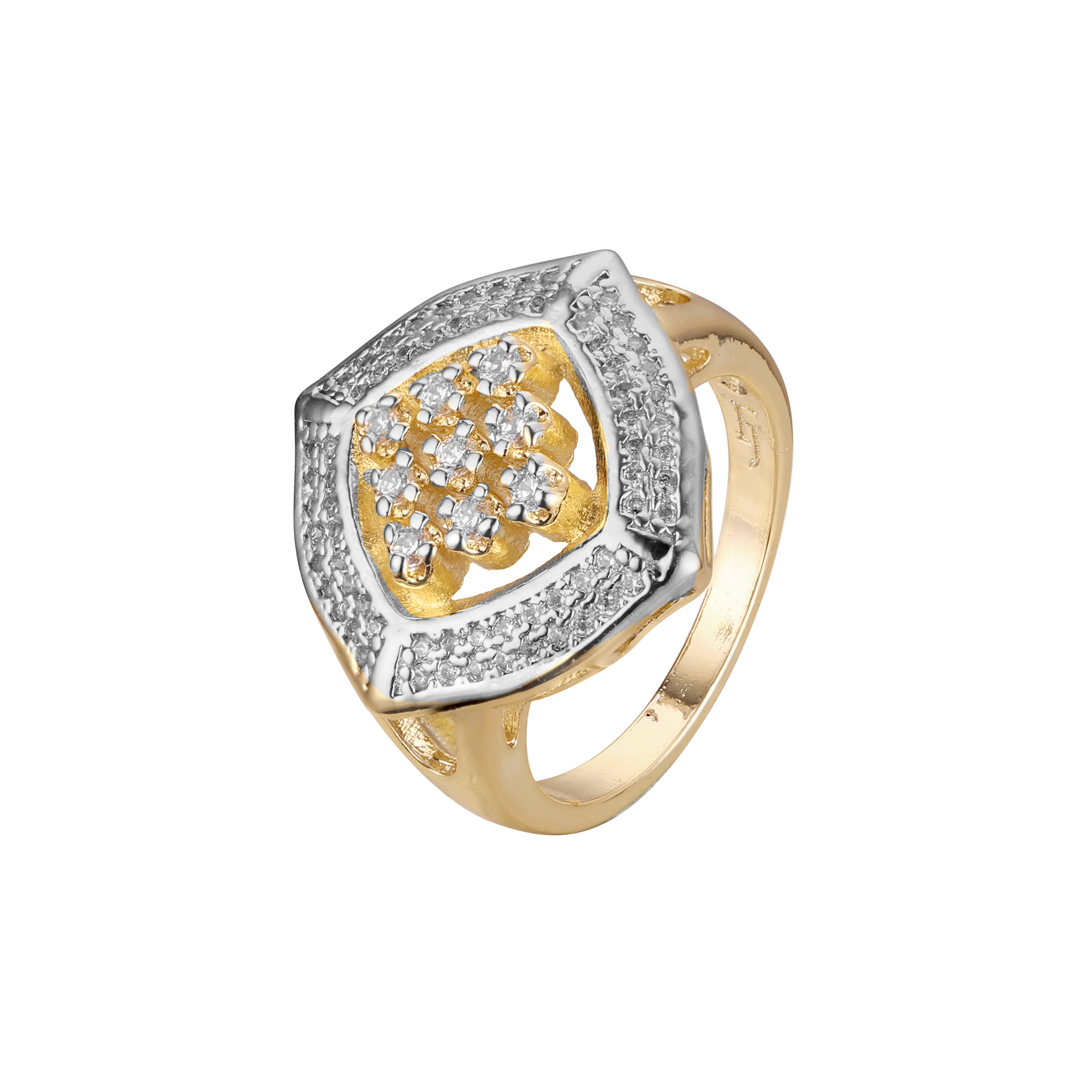 Cluster rings in 14K Gold, Rose Gold, two tone plating colors