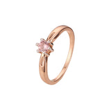 Classic Silver Solitaire Ring with Round White CZ in Six-Prong Setting – FJ Jewelry
