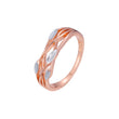 Ros¨¦goldene zweifarbige Ringe mit schlichtem Design
