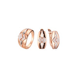 Conjunto de moda de diseño de dos tonos de oro rosa
