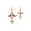 🔥 Eastern Orthodox Russian budded pendant in Rose Gold two tone, 14K Gold plating colors
