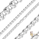 14K ゴールド、ローズゴールド、ホワイトゴールドメッキのケーブル スネイル リンク チェーン