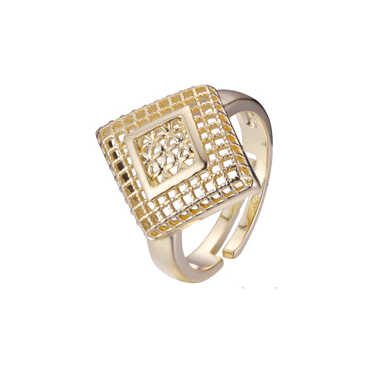 Open rings in 14K Gold, Rose Gold plating colors