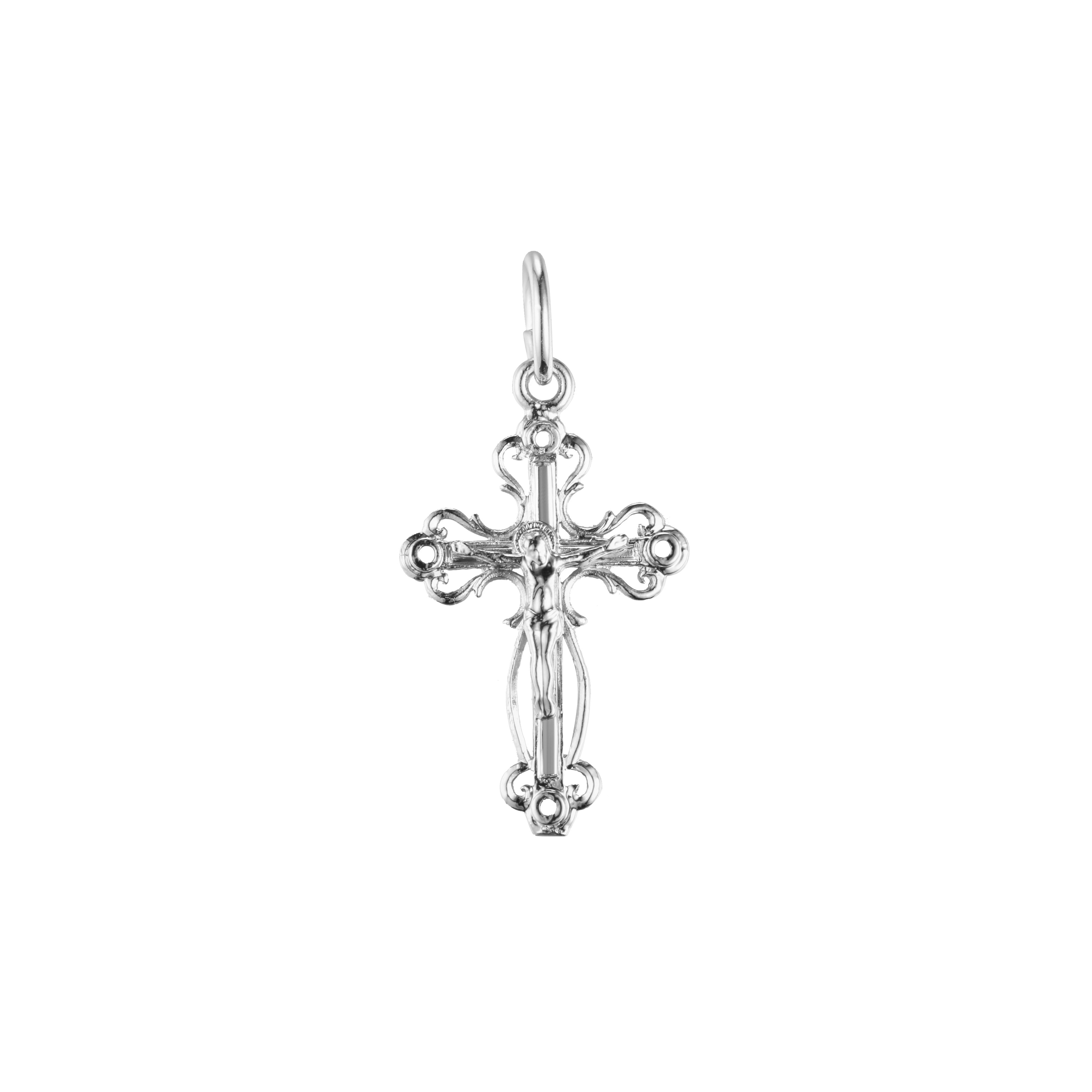 🔥 Eastern Orthodox Russian budded pendant in Rose Gold, White Gold plating colors