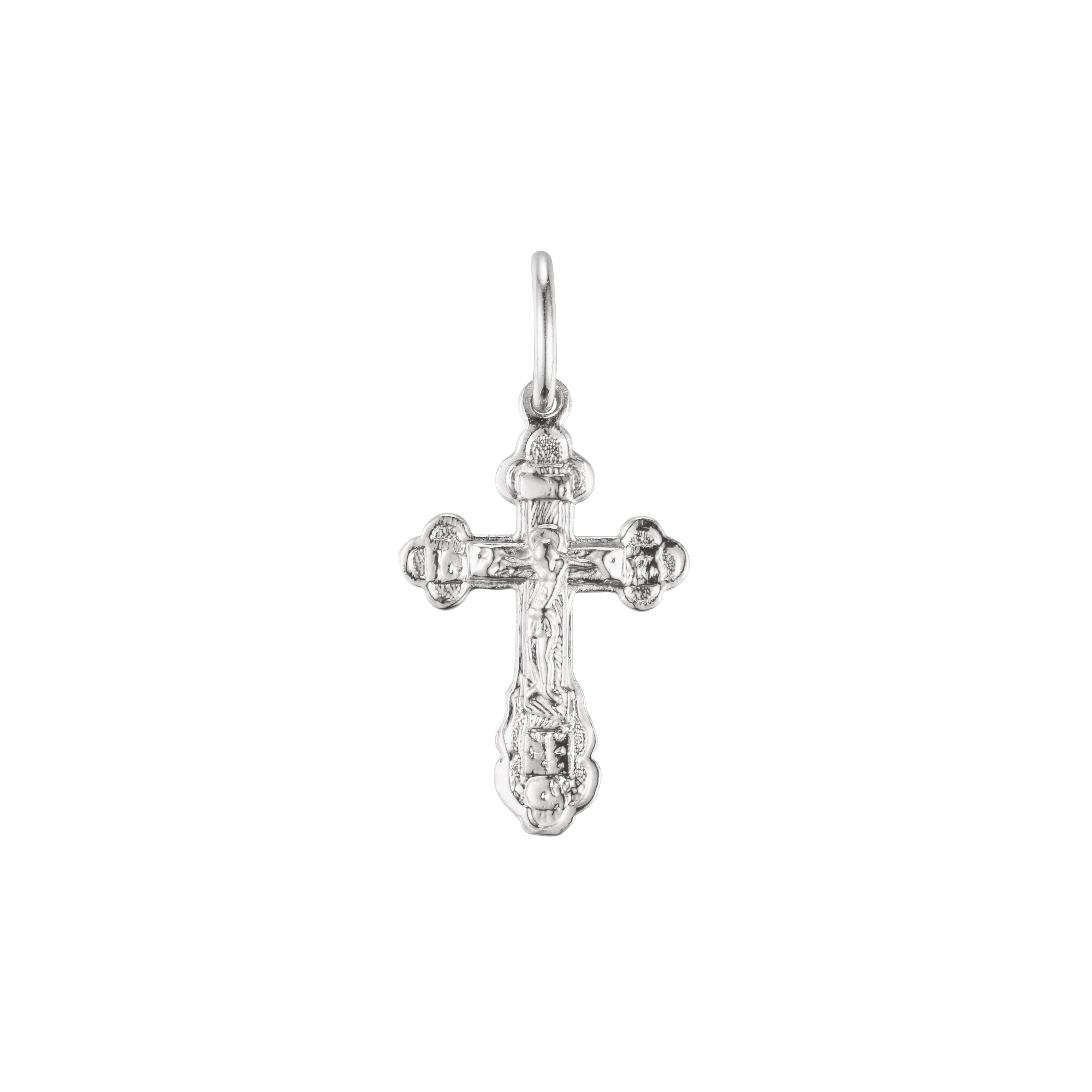 🔥 Eastern Orthodox Russian budded pendant in 14K Gold, Rose Gold, White Gold plating colors