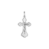 🔥 Eastern Orthodox Russian budded pendant in 14K Gold, Rose Gold two tone & White Gold plating colors