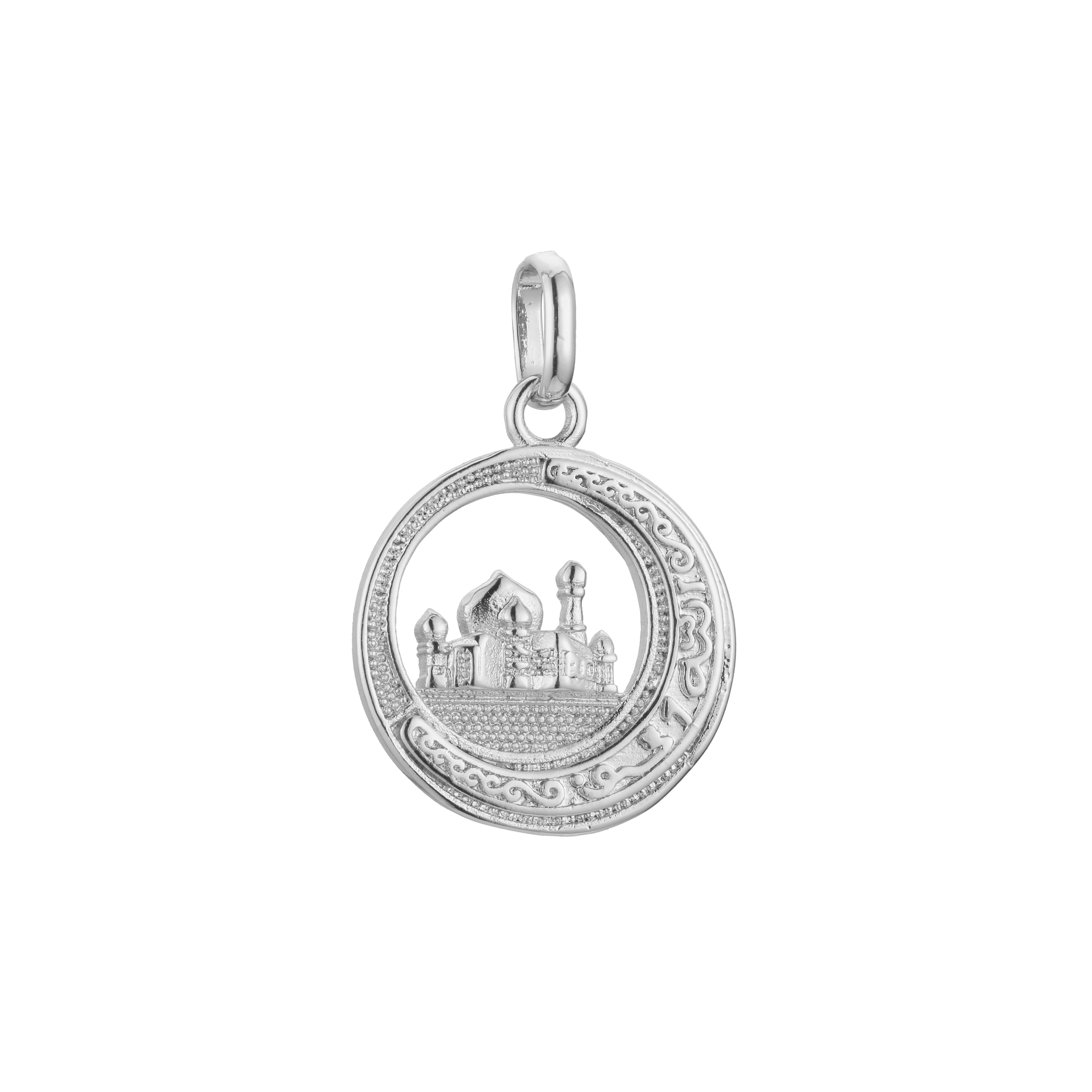 Islamic pendant of the temple in 14K Gold, Rose Gold & White Gold plating colors