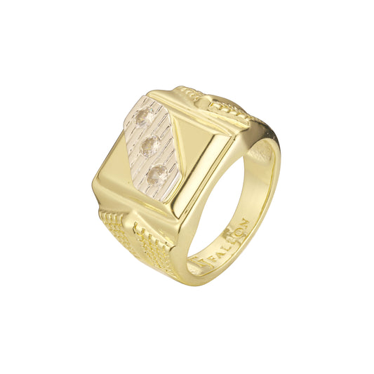 14K 金 2 种颜色戒指