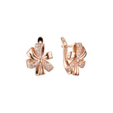 .Brincos em Ouro Rosa, banho em dois tons