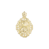 Colgante Santa Matrona en Oro Rosa bicolor, baño de Oro 14K colores