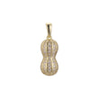 14K Gold peanut pendant