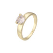 Anillos solitarios de Oro 14K con diseño liso ancho