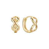 Infinity 8 14K Gold huggie earrings
