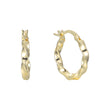 Twisted band 14K Gold hoop earrings