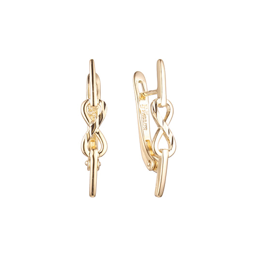 Infinity-Ohrringe aus 14-kar?tigem Gold und Ros¨¦gold mit zweifarbiger Beschichtung
