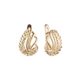 Brincos Leaves em ouro 14K, ouro rosa, duas cores de revestimento