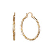 Textured 14K Gold hoop earrings