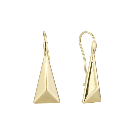 14K ゴールド、ローズゴールド メッキ色のワイヤー フック イヤリング