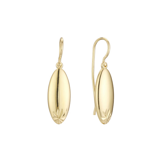 14K ゴールド、ローズゴールド メッキ色のワイヤー フック イヤリング