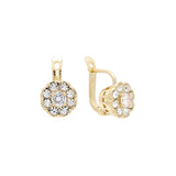 Aretes de racimo en Oro de 14K, Oro Rosa, baño de dos colores