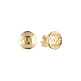 Love-Cluster-Ohrstecker aus 14-kar?tigem Gold mit Wei?gold-Beschichtung