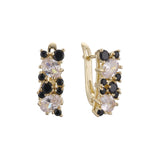 .Роскошные серьги Colorful Cluster CZ, покрытые 14-каратным золотом, розовым золотом.