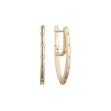14K 金耳环，镀玫瑰金颜色