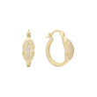 Brincos de argola em ouro 14K, cores banhadas a ouro rosa