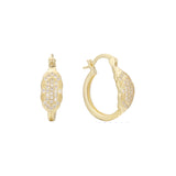 Brincos de argola em ouro 14K, cores banhadas a ouro rosa