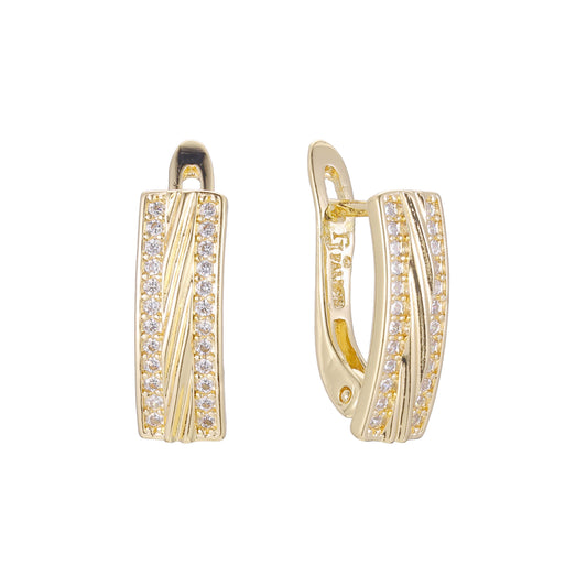 Earrings in 14K Gold, Rose Gold, two tone plating colors