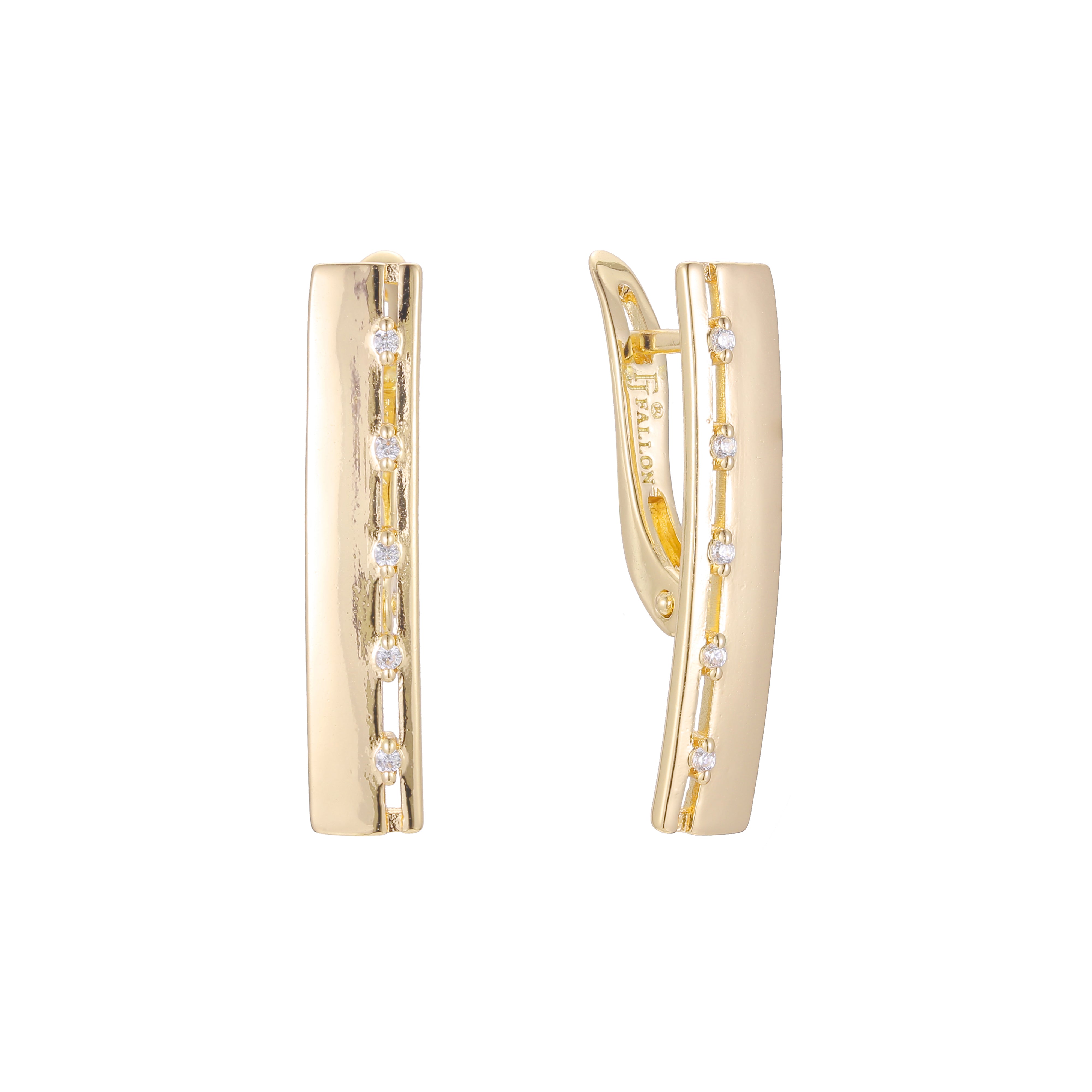14K 金耳环，镀玫瑰金颜色