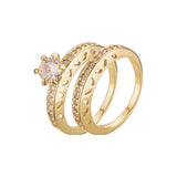 Stapelbare Ringe aus 18-kar?tigem Gold, Wei?gold und 14-kar?tiger Vergoldung