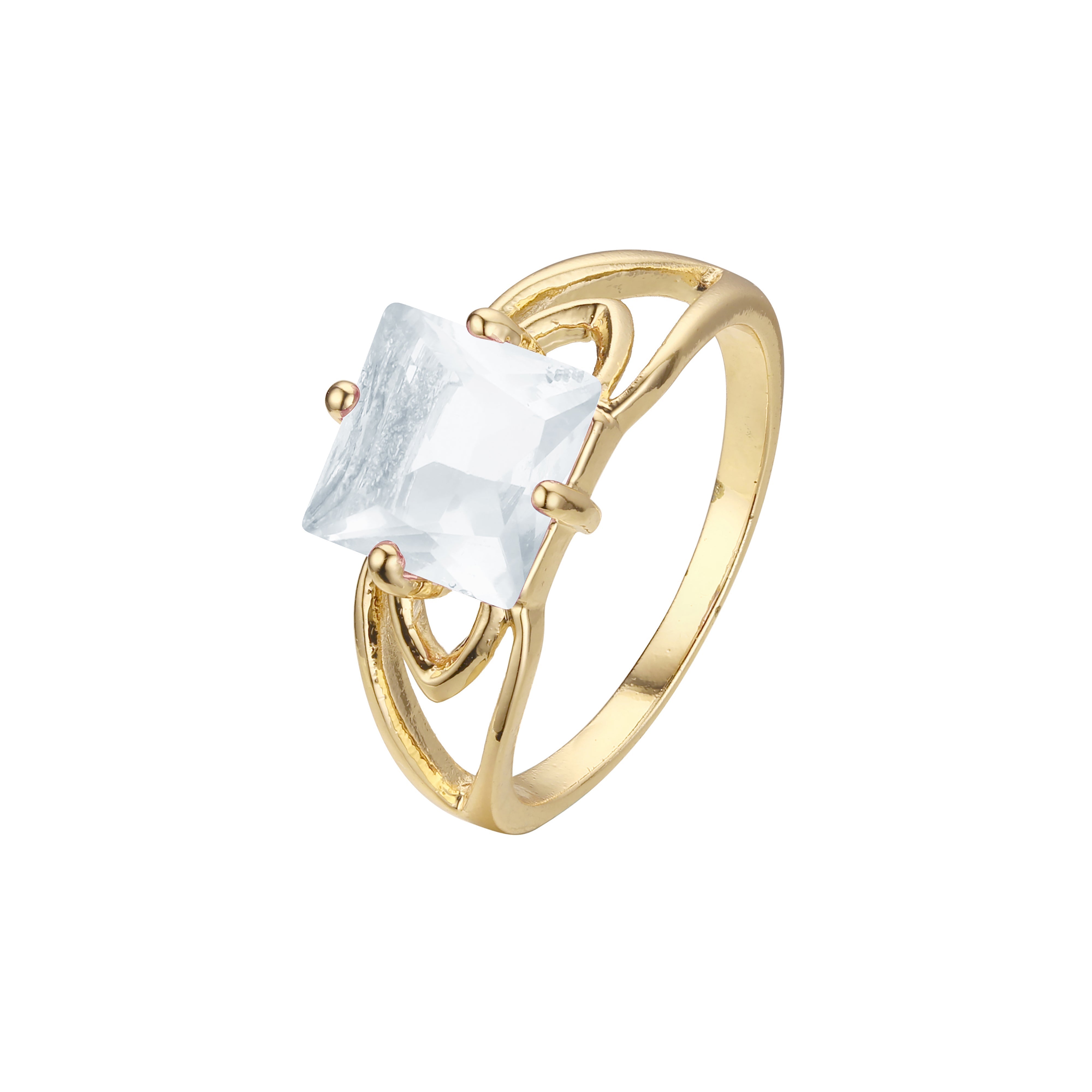 .Solitario grandes piedras de colores talla esmeralda Oro 14K, Anillos Oro 18K