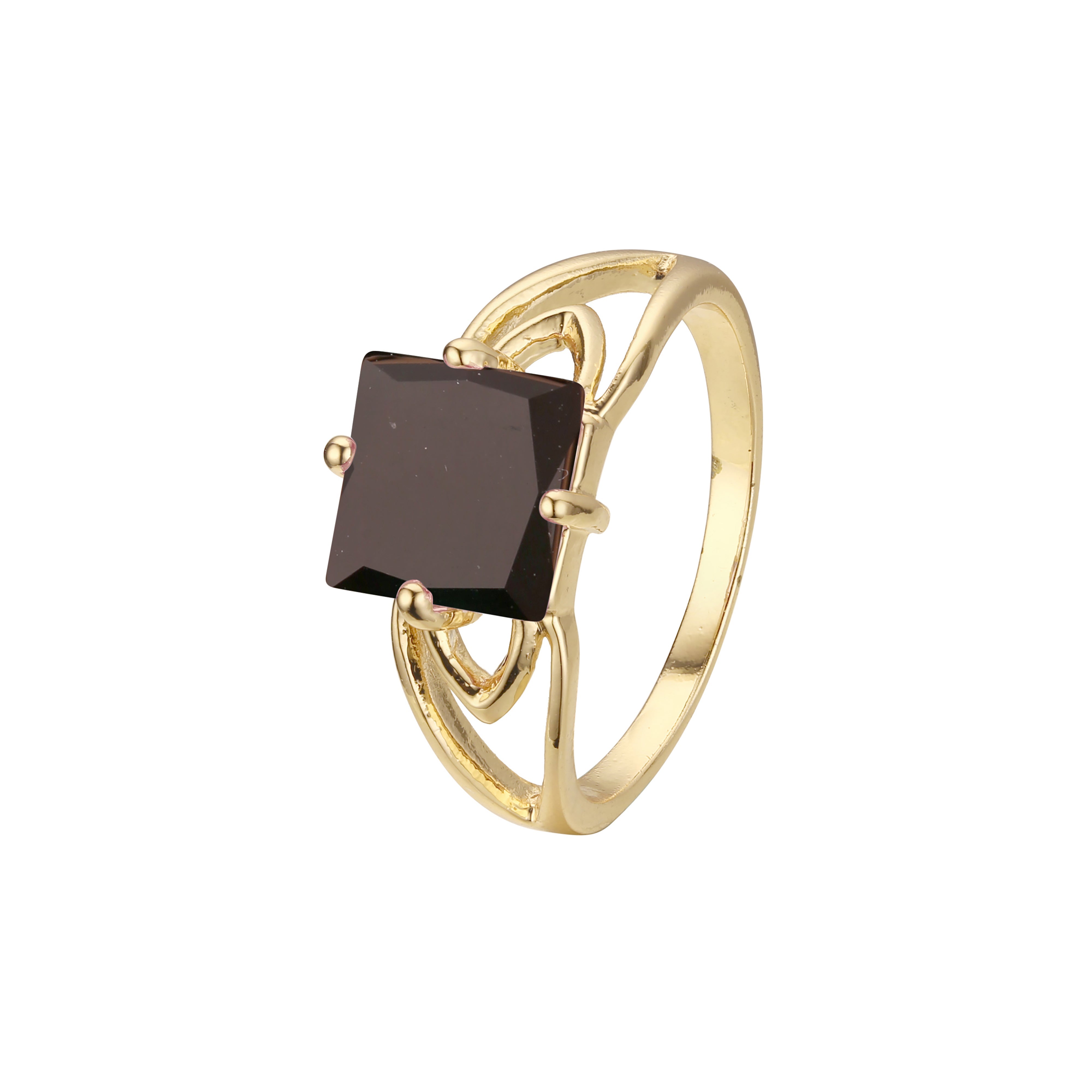 .Solitario grandes piedras de colores talla esmeralda Oro 14K, Anillos Oro 18K
