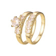 Anéis empilháveis em ouro 18K, ouro branco, cores banhadas a ouro 14K