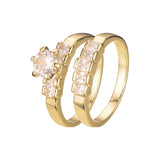 Anéis empilháveis em ouro 18K, ouro branco, cores banhadas a ouro 14K