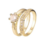 Stapelbare Ringe aus 18-kar?tigem Gold, 14-kar?tige Vergoldungsfarben