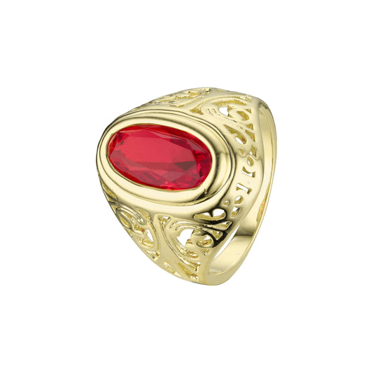 Anéis masculinos solitários de pedra grande em ouro 18K, ouro 14K, cores de banho de ouro rosa