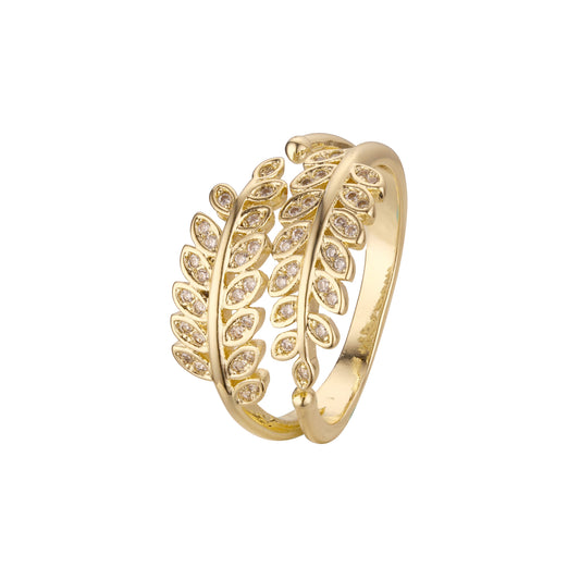 Fashion leaves 14K Gold fashion rings