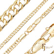 Doble eslabón cubano Oro 14K, Oro 18K, Cadenas Oro Blanco