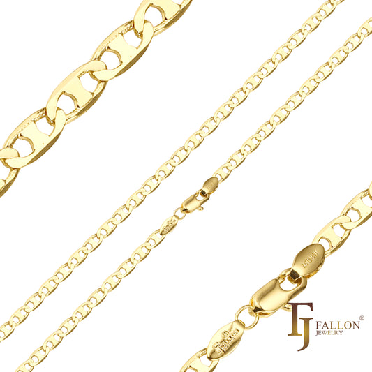 {潜在的} 14K ゴールドメッキのマリナー リンク チェーン
