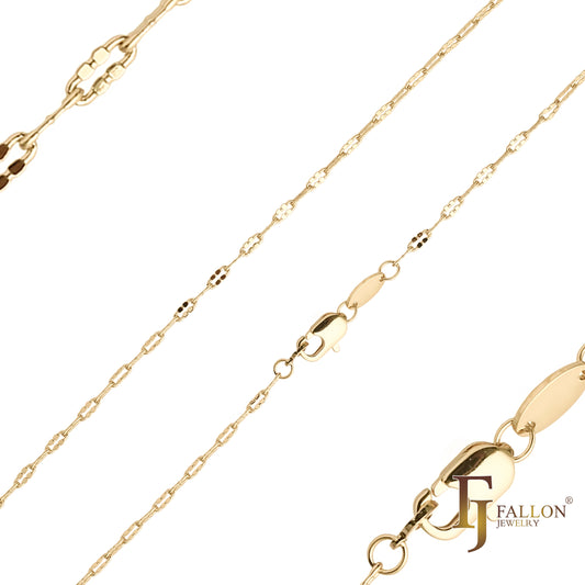 Correntes de lantejoulas folheadas a ouro 14K