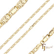 Solid snail link polished half hammered chains plated in 14K Gold, Rose Gold