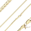 14K ゴールドメッキのフラット カーブ コンパクト リンク チェーン
