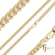 Fancy Link Spiga 小麦紧凑型链条，镀 14K 金