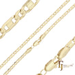 ホワイトゴールド、14K ゴールド、ローズゴールド、ツートーンメッキのミラーハンマーリンクチェーン