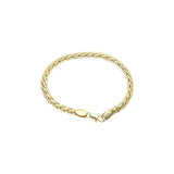 Spiga wheat tire hammered chains plated in 14K Gold, two tone, White Gold