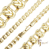 14K ゴールド、ローズゴールド、ホワイトゴールドメッキのケーブル スネイル リンク チェーン