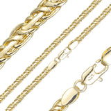 {Anpassen} Spiga-Ketten mit 14-Karat-Goldbeschichtung