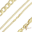 Curb hammered chains plated in 14K Gold